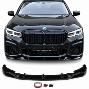 Спойлер переднего бампера BMW G11/G12 LCI, чёрный глянец