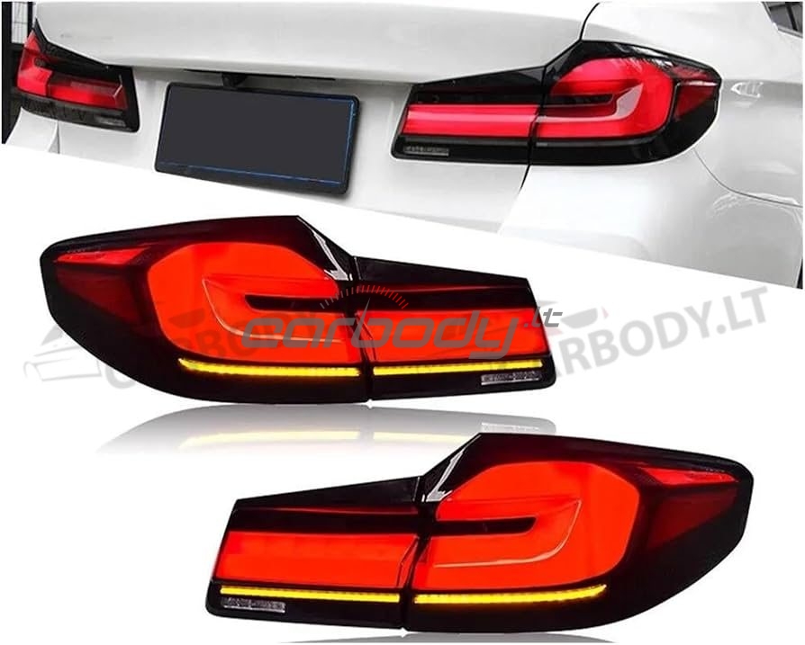 BMW 5 G30 2016-2019 LED LCI išvaizdos galiniai žibintai