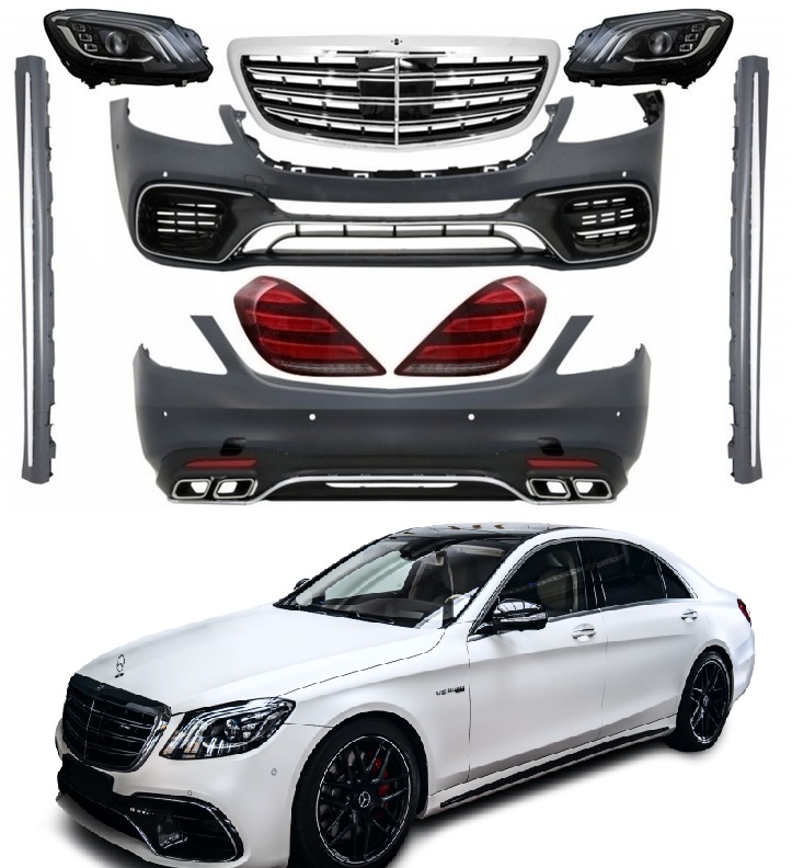 S63 Stiliaus Apdailos komplektas skirtas Mercedes S Klasės W222 (2017-2020) Ilgos bazės modeliams - Image 2