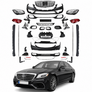 S63 stila virsbūves komplekts Mercedes S klasei W222 2017–2020 ar garo riteņu bāzi