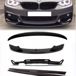 BMW F32/F33/F36 Performance spoileru komplekts, melns spīdīgs