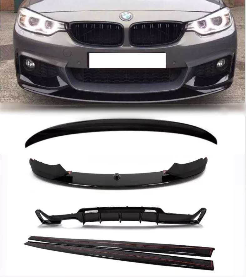 Performance spoilerių komplektas BMW F32, F33, F36 Juodas Blizgus