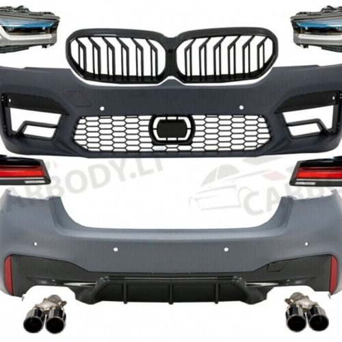BMW M5 LCI F90 Apdailos komplektas skirtas BMW G30 PRE LCI 2017-2020 modeliams. Su priekiniais ir galiniais žibintais