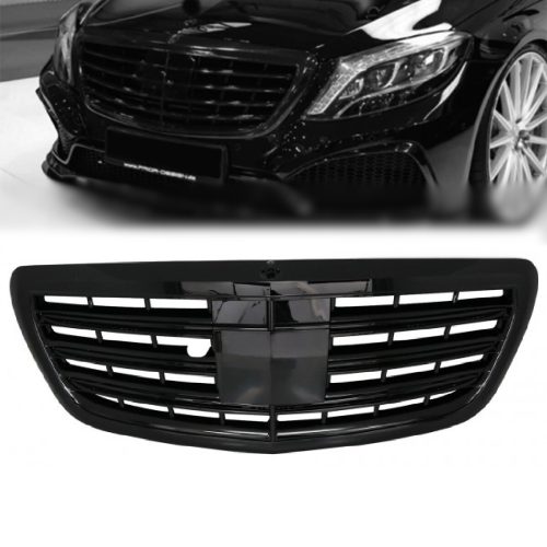 Juodos blizgios grotelės skirtos Mercedes-Benz W222 2013-2020 modeliams