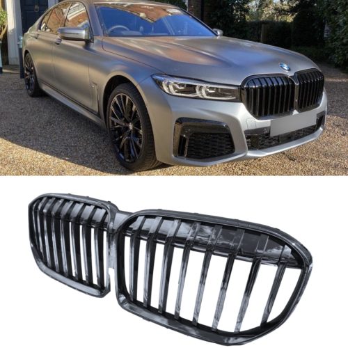 Juodos blizgios grotelės skirtos BMW G11, G12 LCI +2020 modeliams