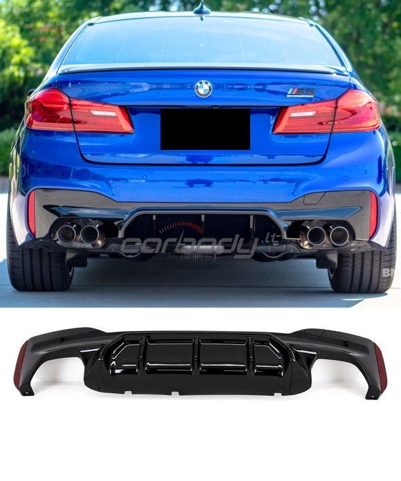 M5 stiliaus galinio buferio difuzorius BMW 5 G30, G31 modeliams