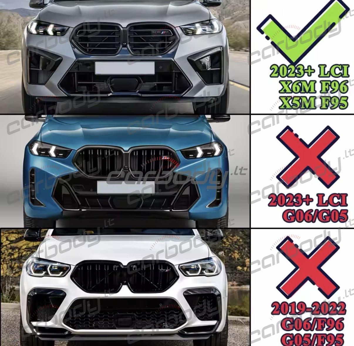 BMW X5M F95 / X6M F96 LCI AERO Priekinio buferio apdaila - Image 5