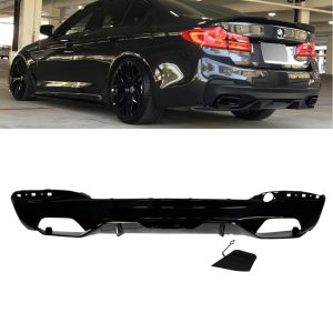 BMW G30/G31 aizmugurējais difuzors, melns spīdīgs