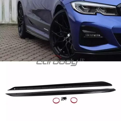 BMW G20, G21 (18-) M-sport poslenksčių komplektas, juodas, blizgus
