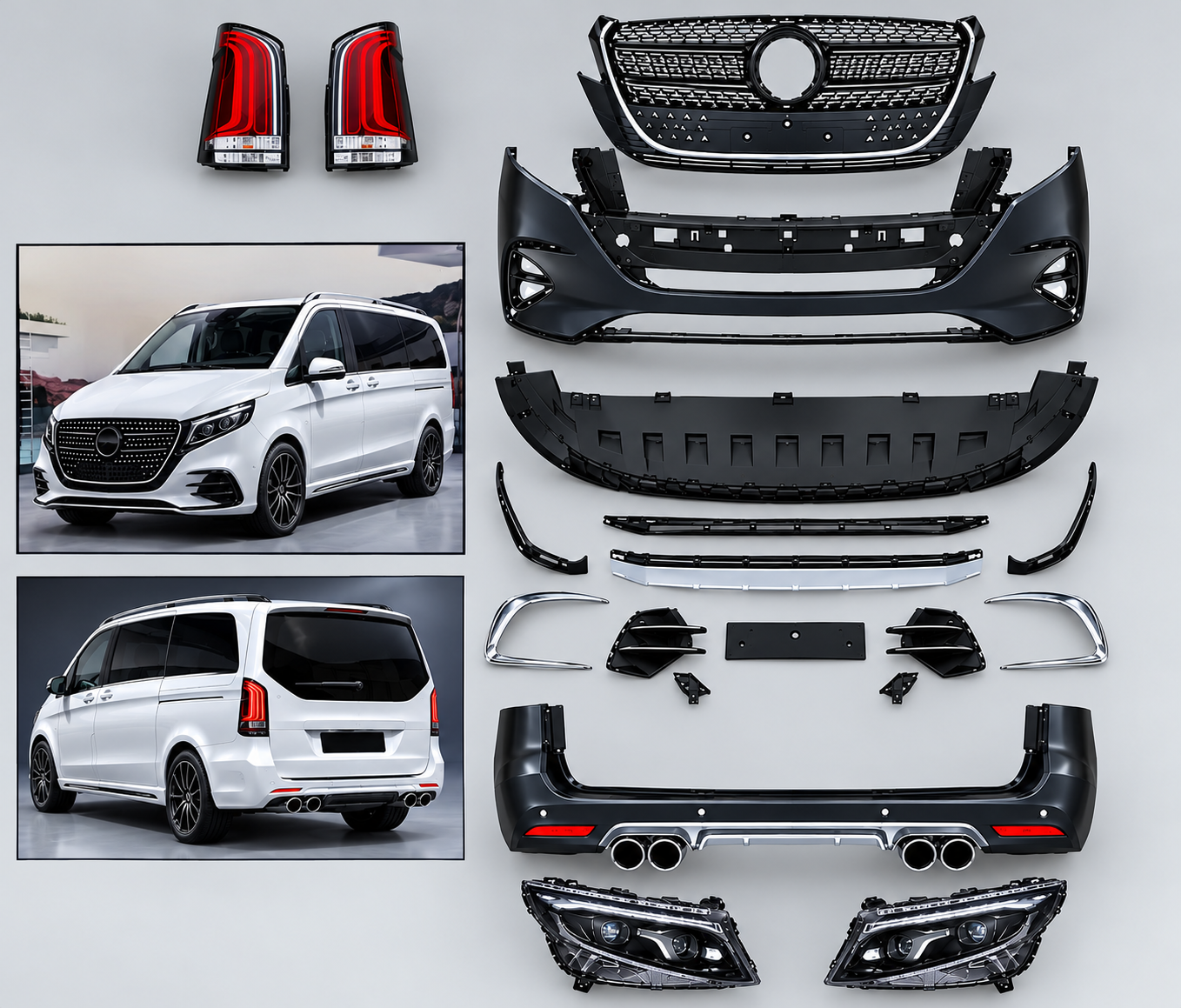 V Class W447 AMG stiliaus perdarymo komplektas į 2024+